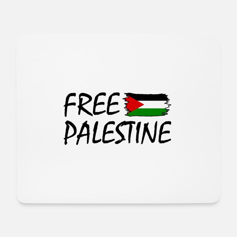 Free palestine - Mousepad (Querformat) - Weiß
