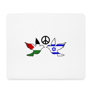 Peace for israel free palestine - Tapis de souris (format paysage) - blanc - Devant