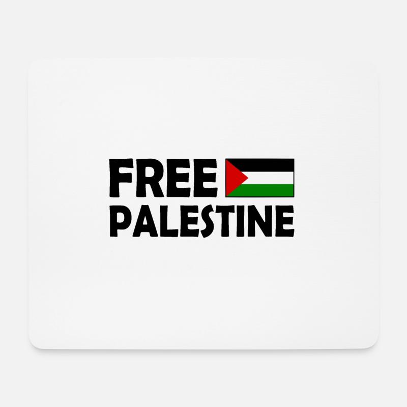 Free palestine - Mousepad (Querformat) - Weiß