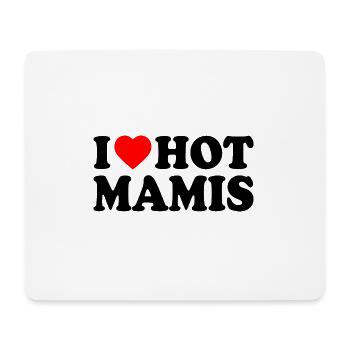 I love hot mamis - Mousepad (Querformat) - Weiß - Vorne