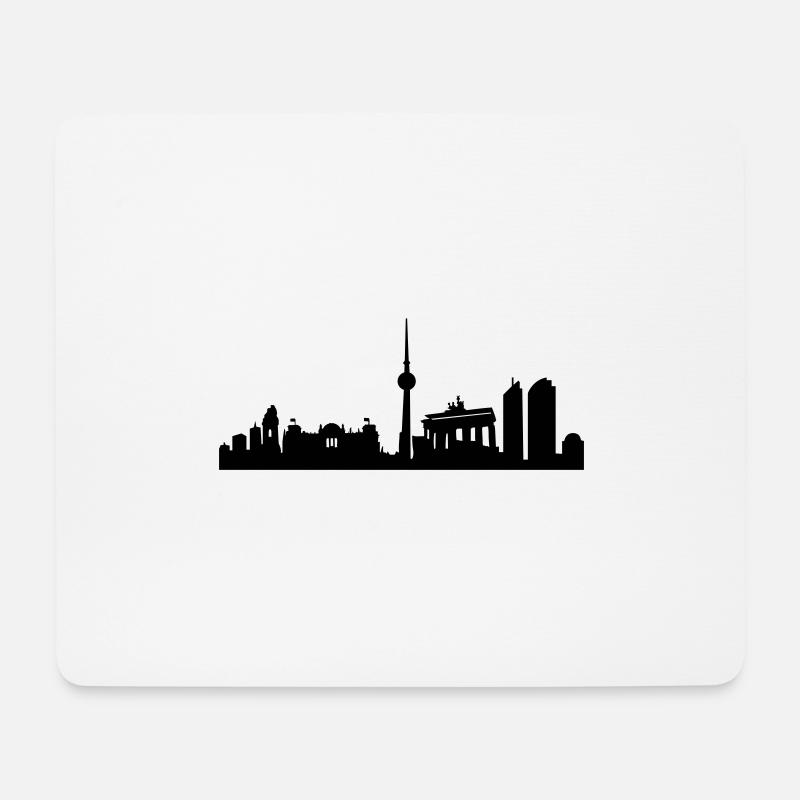 Berlin Skyline - Mousepad (Querformat) - Weiß