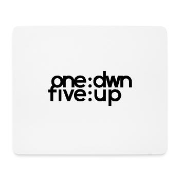 one: dwn five: up modern black - Mouse Pad (horizontal) - white - Front