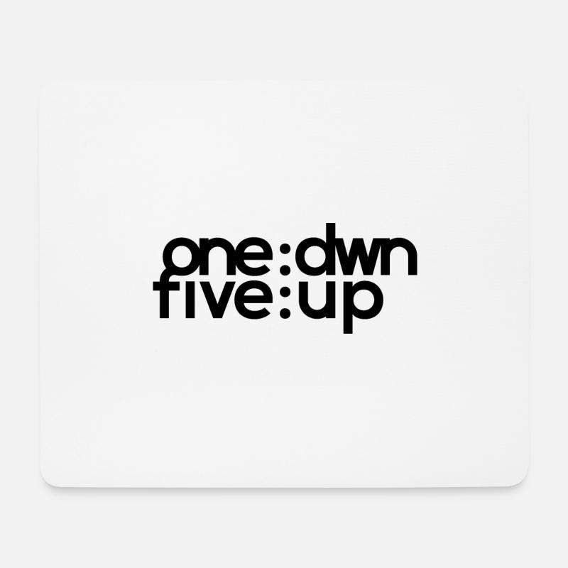 one:dwn five:up modern black - Mousepad (Querformat) - Weiß