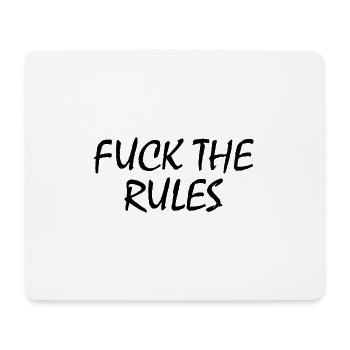 Fuck the rules - Mousepad (Querformat) - Weiß - Vorne