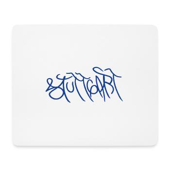 Stuttgart dans le style graffiti - Tapis de souris (format paysage) - blanc - Devant