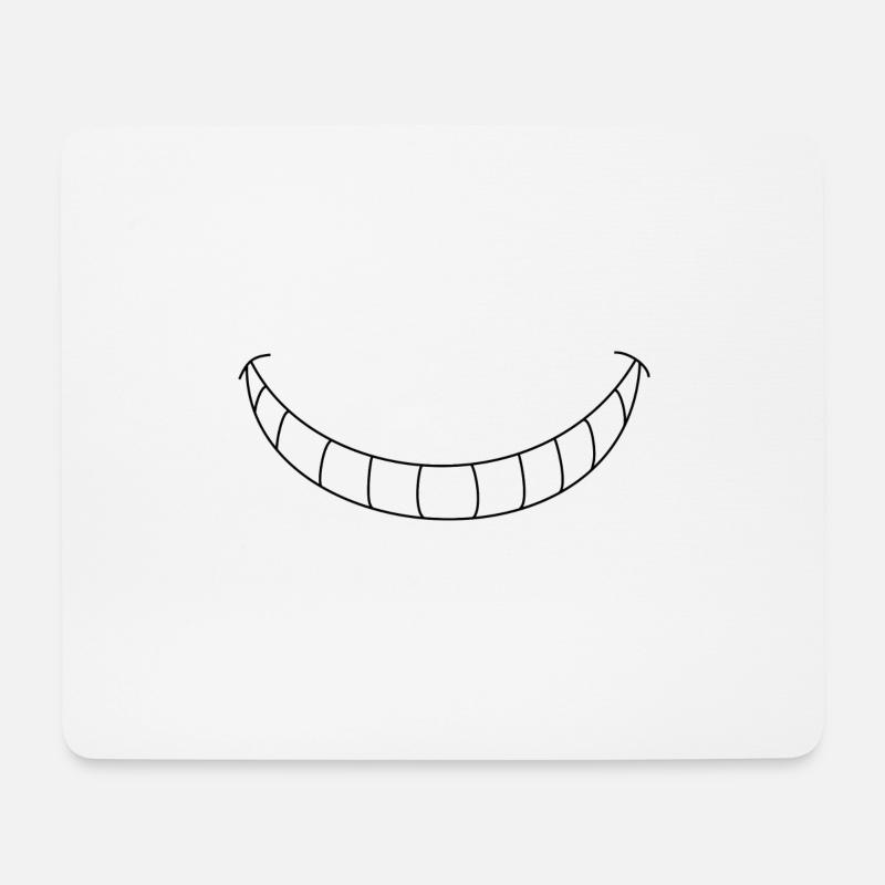 Grinsekatze - Mousepad (Querformat) - Weiß