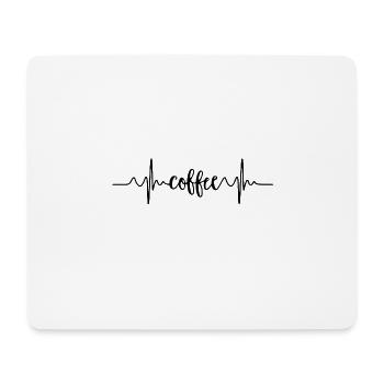 Café Heartbeat - Tapis de souris (format paysage) - blanc - Devant