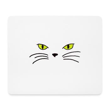 Chat - Tapis de souris (format paysage) - blanc - Devant