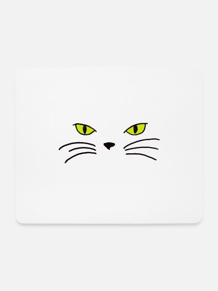 Katze - Mousepad (Querformat) - Weiß