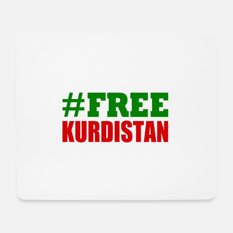 Free Kurdistan - Mousepad (Querformat) - Weiß
