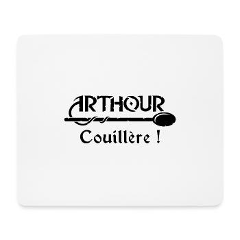 Arthur couillère noir - Tapis de souris (format paysage) - blanc - Devant