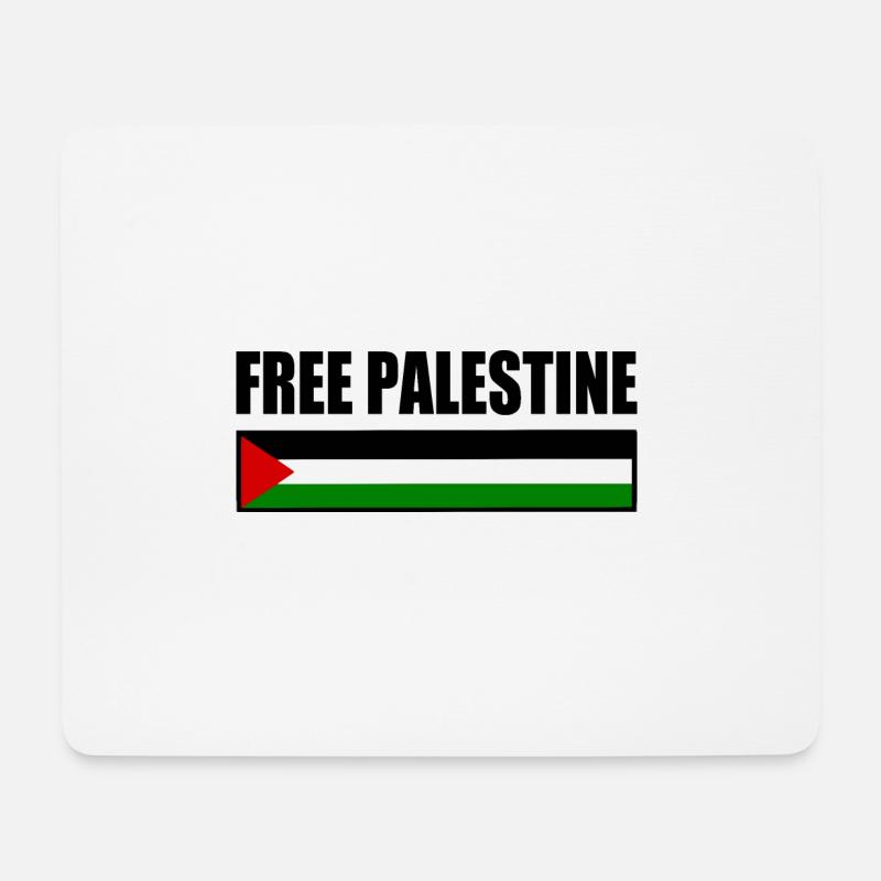 Free palestine - Mousepad (Querformat) - Weiß