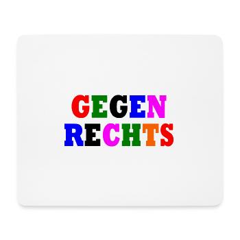 Gegen rechts - Mousepad (Querformat) - Weiß - Vorne