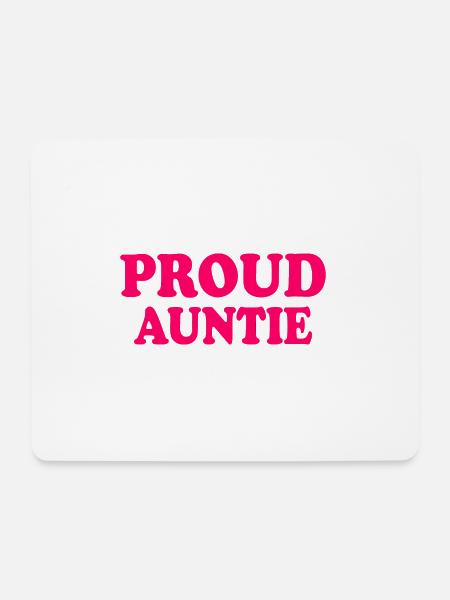 Proud auntie - Mousepad (Querformat) - Weiß