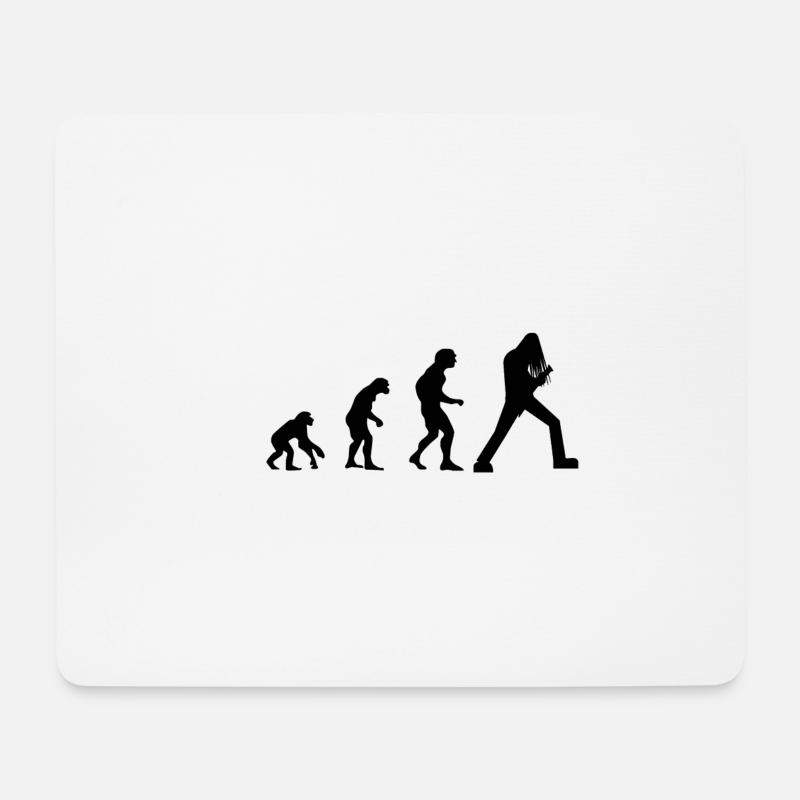 gitarre evolution e-gitarre hardrock metal - Mousepad (Querformat) - Weiß