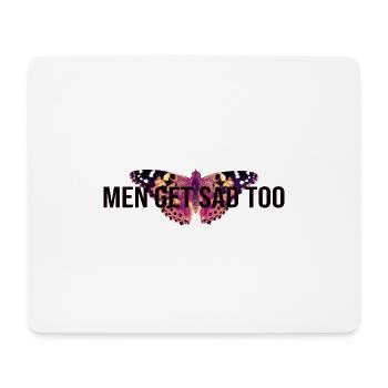 Men get sad too - Mousepad (Querformat) - Weiß - Vorne