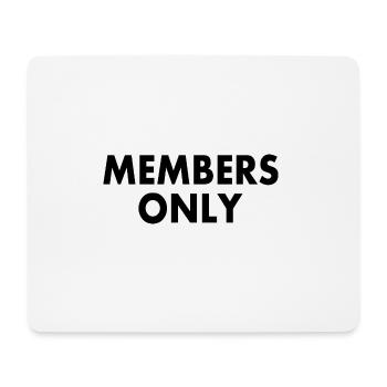 Members only - Mousepad (Querformat) - Weiß - Vorne
