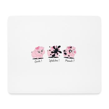 Les 3 petits cochons – Splatch ! - Tapis de souris (format paysage) - blanc - Devant