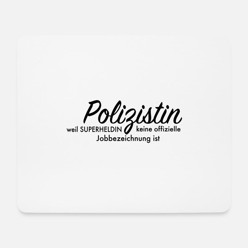 Polizistin - Mousepad (Querformat) - Weiß