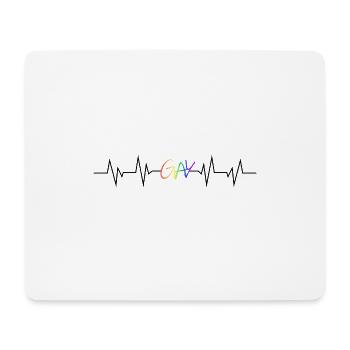 Gay heart rate - Mouse Pad (horizontal) - white - Front