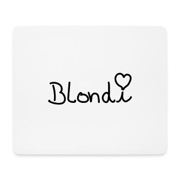 Blondi Herz Süß Freundin Bae Mädchen Girl Design - Mousepad (Querformat) - Weiß - Vorne
