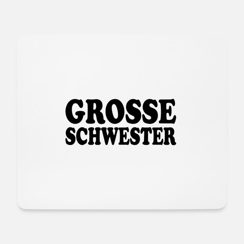Grosse schwester - Mousepad (Querformat) - Weiß