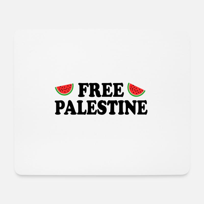 Free palestine - Mousepad (Querformat) - Weiß