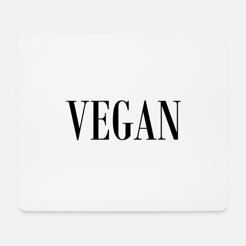 VEGAN, black - Mousepad (Querformat) - Weiß