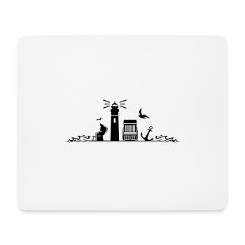 PHARE Panier de plage Mer Côte - Tapis de souris (format paysage) - blanc - Devant