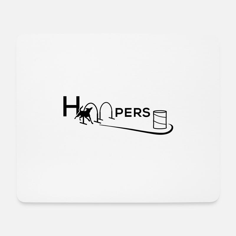 Hoopers Agility Hundesport Nr 8 - Mousepad (Querformat) - Weiß