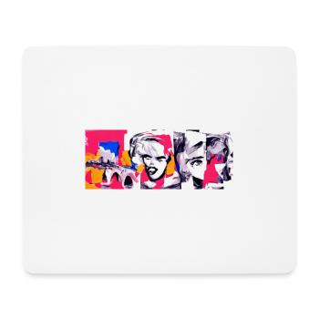 Pop Art Collage -Who the FucxX is looking - Mouse Pad (horizontal) - white - Front
