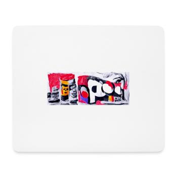 Pop Art 80s Style Banner - Mouse Pad (horizontal) - white - Front
