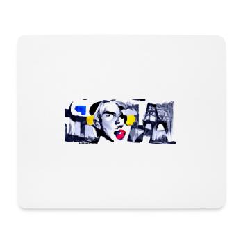 Kiss ME Pop Art Design - Abstrakt - Mousepad (Querformat) - Weiß - Vorne