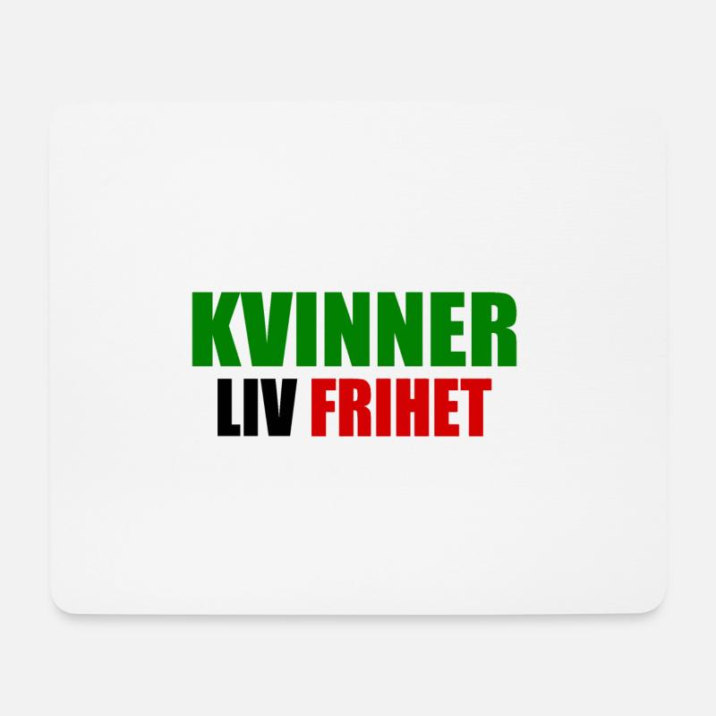 KVINNER LIV FRIHET - Mousepad (Querformat) - Weiß