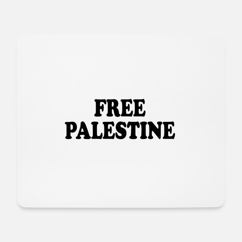 Free palestine - Mousepad (Querformat) - Weiß