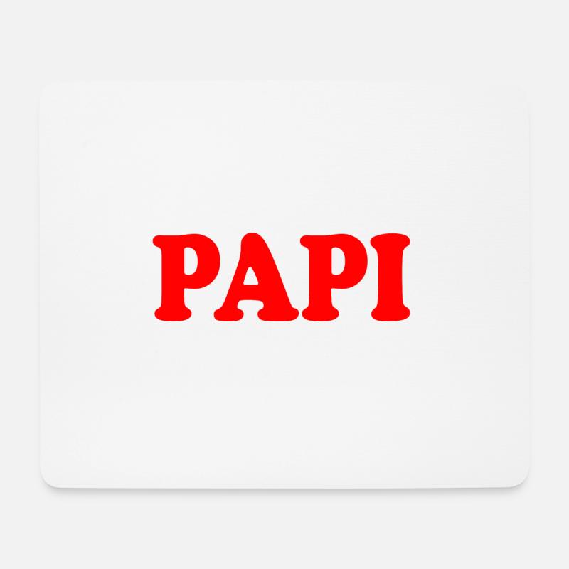 Papi - Mousepad (Querformat) - Weiß