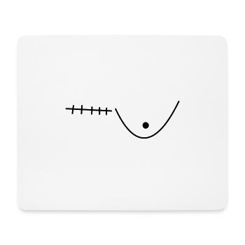 cancer du sein - Tapis de souris (format paysage) - blanc - Devant