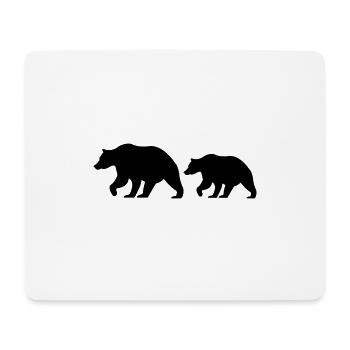 baeren familie - Mousepad (Querformat) - Weiß - Vorne