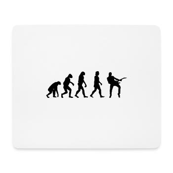 Guitariste Evolution E-guitare band cadeau - Tapis de souris (format paysage) - blanc - Devant