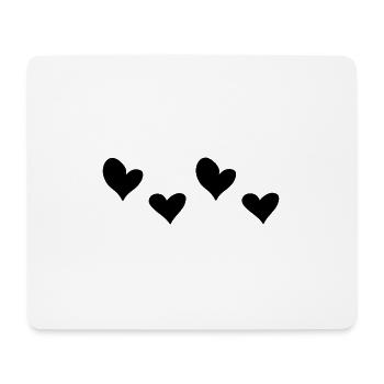 Quatre coeurs coeur symbole amour - Tapis de souris (format paysage) - blanc - Devant