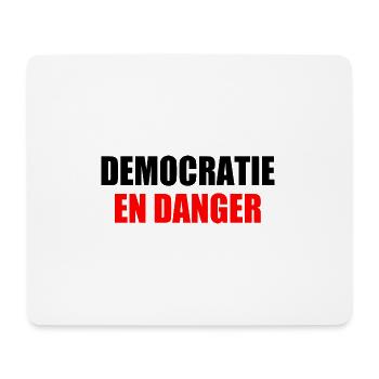 democratie en danger - Tapis de souris (format paysage) - blanc - Devant