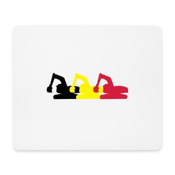 excavator - Mouse Pad (horizontal) - white - Front