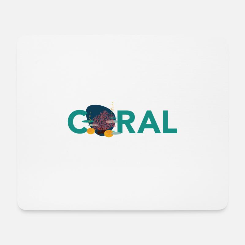Coral Reef - Mousepad (Querformat) - Weiß