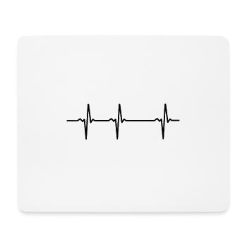 Modèle de modèle ECG pour concevoir votre propre masque - Tapis de souris (format paysage) - blanc - Devant