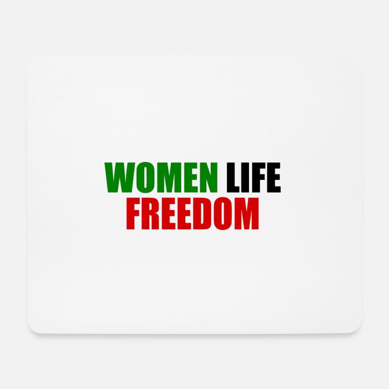 Women life freedom - Mousepad (Querformat) - Weiß