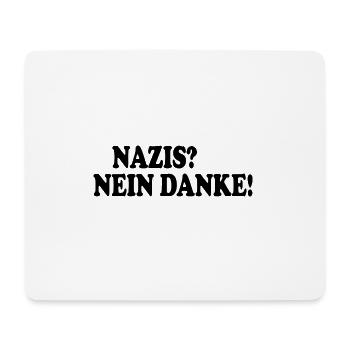 Nazis nein danke - Mousepad (Querformat) - Weiß - Vorne