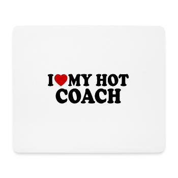 I love my hot coach - Tapis de souris (format paysage) - blanc - Devant