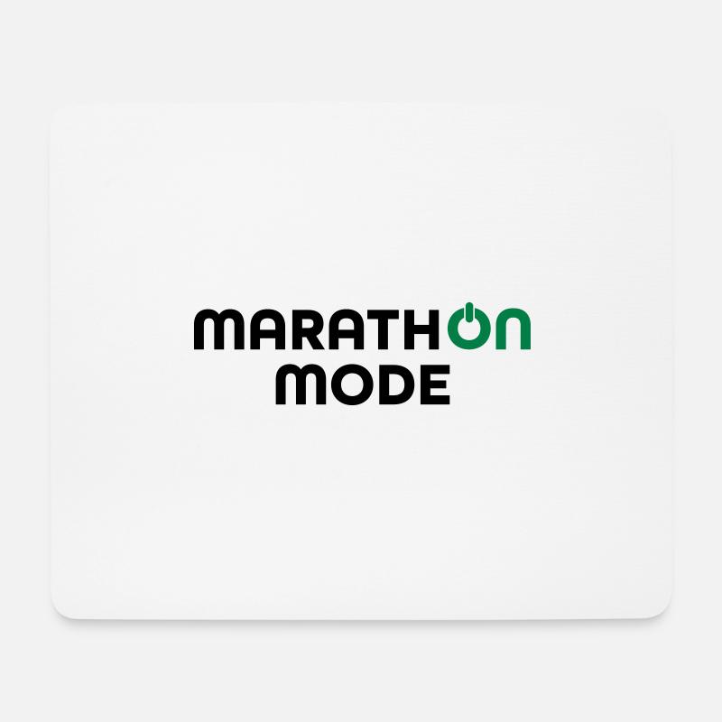 Marathon - Mousepad (Querformat) - Weiß