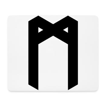 Rune: Mannaz ᛗ (M), Quantum Runes Futhark 0 © - Mouse Pad (horizontal) - white - Front