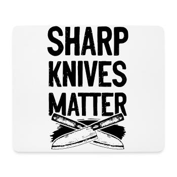 chef chef chef knife spruch - Mouse Pad (horizontal) - white - Front